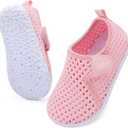 JIASUQI Baby Boys Girls Barefoot Swim Pool Water Shoes Beach Walking Sandals Athletic Sneakers (Pink, XS)