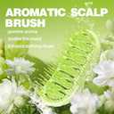 3 x Scalp Massager and Shampoo Shower Brush, Detangling Hair Brush, Scalp Care Hair Brush Wet & Dry detangler for Men and Womenfor Straight/Curly/Thick/Long/Wavy/Damaged Hair, Green