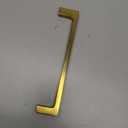 Ravinte 5 Pack Solid 5 Inch Kitchen Square Cabinet Handles Brushed Brass Drawer Pulls Kitchen Cabinet Hardware Handles (5" Hole Center)