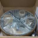 Black Crystal Chandelier 6-Lights Crystal Pendant Light Large 18 Inches Drum Semi Flush Mount Ceiling Lights for Dining Room Living Room Kitchen Closet