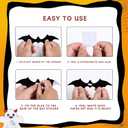 4 x 3D Halloween Bats Decorations Party Supplies,120PCS Bat Stickers for Wall with 4 Different Sizes, Black PVC Bats for Halloween Party Decorations Indoor