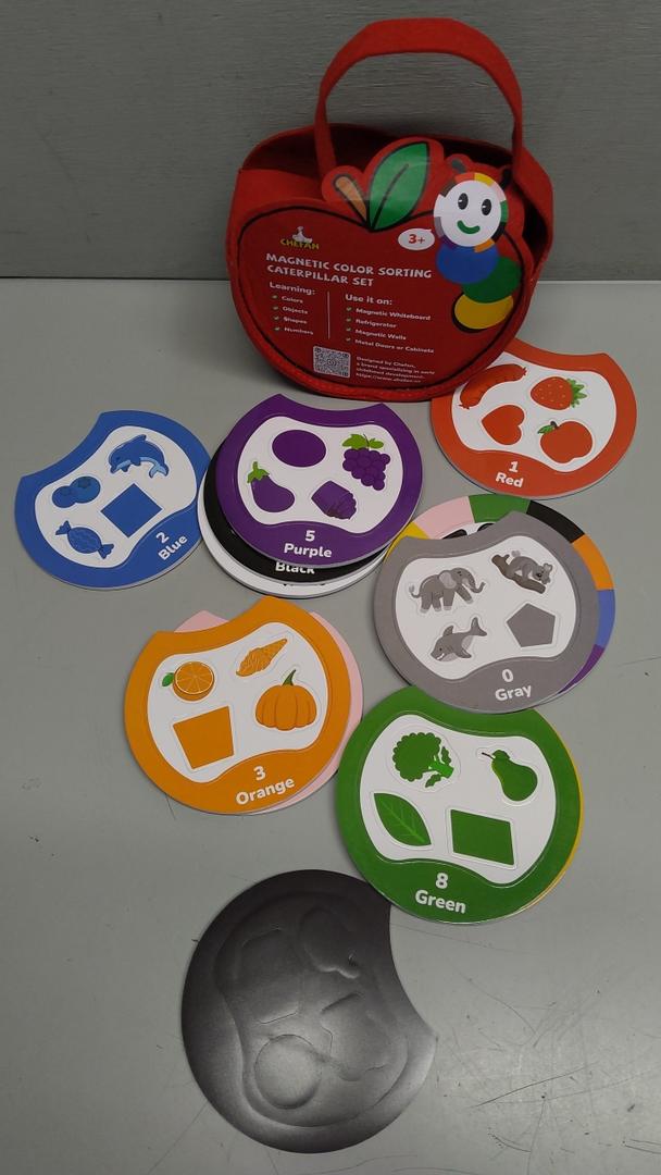 CHEFAN Magnetic Color Sorting Toys, 53 PCS Color Recognition Magnetic Sets for Toddlers,Caterpillar Color Matching Games,Educational Magnet Color Kids Magnets for Refrigerator Whiteboard,Above Ages 3