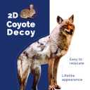 Bird-X 2D Hunting Coyote Predator Decoy - Targets Canada Geese, Deer and Rabbits Deterrent, Yard Ornament
