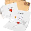 3 x Pop Up I Love You Cards Set of 3 with Envelopes, Love Note Greeting Cards for Valentines Day, Mothers Day, Fathers Day, Birthday, Standard