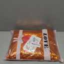 Partisout Sparkling Sequin Party Tablecloth 72x72 Rectangle - Reusable Holiday Decor for Christmas, Halloween, Wedding & Birthday Celebration (Orange)