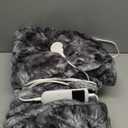 Homemate Heated Blanket Electric Throw - 50"x60" Heating Blanket Throw 1/2/4/6/8 Hours Auto-Off 10 Heat Levels Over-Heat Protection Luxury Faux Fur Sherpa ETL Certification