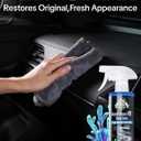 Car Interior Cleaner Spray, Multipurpose Leather Seat Cleaner Upholstery Car Cleaning Kit Auto Dashboard Vinyl Detailing Supplies Kit,Ocean Scent