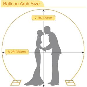 Chamvis Round Backdrop Stand, Arch Backdrop Stand Metal Balloon Arch Stand Wedding Arch Photo Background: for Wedding Baby Shower Birthday Party Supplies Decorations