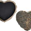 Top Brass Decorative Tree of Life/Heart Trinket Jewelry Box - Spiritual Love Celtic Art