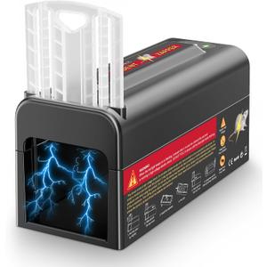 Electric Rat Trap,Mouse Trap Indoor,Powerful Voltage Instantly Kills Rats and Mice,Upgraded Rodent Zapper for a Pest-Free Home (1 Pack Rat Trap)
