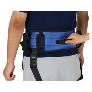 Rhino Valley Gait Belt with Leg Straps, Transfer Belts with 7 Handles, Gate Belts Medical for Elderly, Lifting Belt for Bariatric, Handicap, Physical Therapy Equipment, Blue & Black