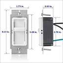 Leviton SureSlide Dimmer Switch for Dimmable LED, Halogen and Incandescent Bulbs, 6672-1LW, White