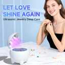 Ultrasonic Jewelry Cleaner Machine, 45KHz Retainer Cleaner Ultrasonic Professional for Dentures, Ring, Earrings Sterling Silver Deep Cleaning with 4 Modes, Timer, Low Noise, 304 Stainless Steel Tank
