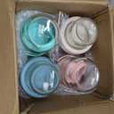 4 Pack Overnight Oats Containers with Lids and Spoons, 20 oz (16+4) Overnight Oats Jars, Glass Mason Jars with Dry and Wet Separation for Oatmeal Salad Yogurt, Dual-Layer Yogurt Containers with Lids