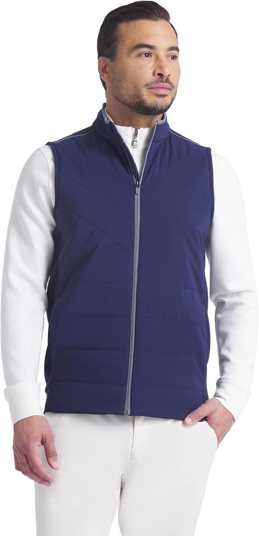 PUMA Golf Men's Cloudspun Fleece Hybrid Vest - Bn (Blue, S)