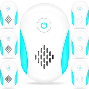[2025 Upgraded] Ultrasonic Insect & Pest Indoor Repeller, Electronic Plug-in Control Repellent for Roach, Rodent, Mouse, Bugs, Mosquito, Mice, Ant, Spider, 2 Mode Switching (6 Pack)
