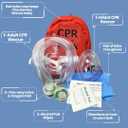 MCR Medical Pack of 10 Adult & Infant CPR Mask Combo Kit with 2 Valves