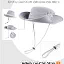 Zylioo XL XXL Boonie Hat for Big Heads, UPF50+ Wide Brim Sun Hat (Blue, XXL)