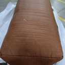 Anji Mountain 100% Handmade & Handcrafted Comfortable Home Dcor Bench Pouf Ottoman Footrest for Living Room, Bedroom, Nursery, Kidsroom, Patio Furniture - (42" x 22" x 17" - Camel)