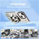 Boaretiu Cute Kawaii for iPhone 13 Case with Stand - Fashion Cool 360 Rotate Ring Holder Kickstand Black Cat Bee Design for Women Girls Boys Teens Girly for iPhone 13 Phone Case