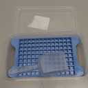 Mini Ice Cube Tray for Freezer: FDDBI Small Ice Trays for Freezer with Bin - 117x4PCS Easy Release Nugget Ice Tray - Crushed Ice Tray with Container (Bright Blue)