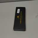 Bathroom Tray for Counter Top Organizer  Oak Wood Vanity Tray with Metal Frame for Dresser, Kitchen, Nightstand  Gold & Oak Decorative Storage (11" x 4.5" x 1.5")