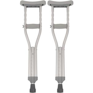 PCP Aluminum Crutches, Push Button Adjustable Height, Lightweight, 1 Pair, Kids Child Size (4'0" to 4'6")