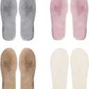 4 Pairs Women Insoles Winter Warm Soft Fuzzy Thick Replacement Inserts for Shoes Boots Slippers, Size: 7