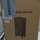 AROUS Rolling Makeup Train Case 4 in 1 Cosmetology Case on Wheels Large Storage Cosmetic Trolley with Key Salon Barber Case Traveling Cart Trunk, Pink