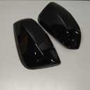 Side Rear View Mirror Cover Exterior Accessories Rearview Wing Mirror Caps Cover Compatible With RAV4 2019 2020 2021 2022 2023 2024 2025 NOT for LE, Hybrid LE Glossy Black