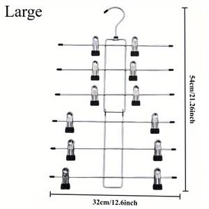 Pants Hangers with Clips,Space Saving Hanging Closet Organizer, Pack of 4 