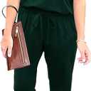 KAY SINN Summer Jumpsuit Rompers Off Shoulder for Women with Pockets Casual Elastic Waist (3X-Large, Green)