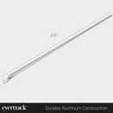 Curtain Wand, Aluminum Pull Rod, Satin Nickel, 48 in, 2-Pack