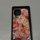 Esdot for iPhone 15 Case Cute - Wireless Charging Compatible - Dual-Layer Soft Silicone + Hard Shell - Trendy Wildflower Design - Protective Phone Cover for Women Girls - Pink Rose Bouquet