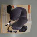 ExploreBliss Travel Pillow, Memory Foam Neck Pillow Airplane, Grey | Travel Pillows for Airplanes, Neck Pillow Airplane, Memory Foam Neck Pillow Set with Eye Mask, Earplugs