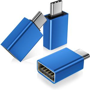 Basesailor USB C to USB Adapter 3Pack,USBC Male to USBA 3.0 Female OTG Adapter,Type C Thunderbolt 5 4 3 Converter for iPhone 17 17e 16 Max,MacBook Pro Air,Mac,iPad,Microsoft Surface,Samsung Galaxy S26