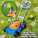 Hot Wheels Bubble Lawn Mower for Toddlers, Bubble Blowing Machines, Indoor/Outdoor Gardening Toy, Birthday Gift for Prechool Girls and Boys, No Batteries Required, Includes Bubble Solution, 2+