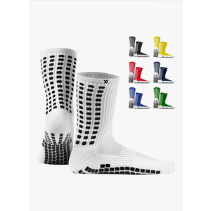 Lux Dual Grip Socks - Soccer Grip Socks for Men and Women. GripArray Performance & Comfort White Small