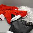 AMHSCOCA Kids Santa Costume 8PCS Christmas Santa Claus Costume for Kids Santa Suit Cosplay Party Outfit for Boy Children