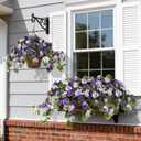 Hommyea Artificial Flowers for Outdoor Decor 2 Pcs Silk Fake Flowers, UV Resistant Faux Flowers for Outdoor Planters No Fade Spring Summer Flowers for Home Porch Garden Patio Yard Decorations