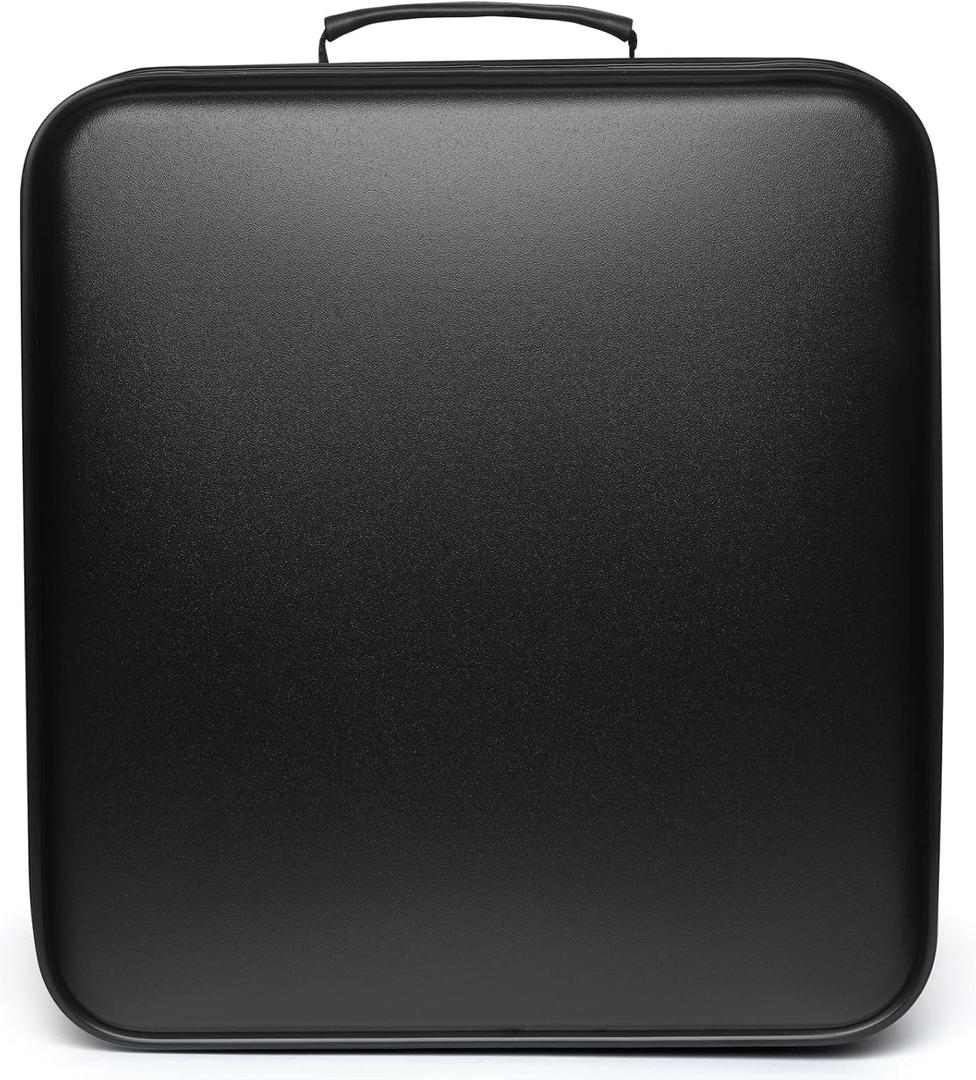 CD Case DVD Storage Case: 432 Capacity Hard Plastic DVD Case Holder Organizer Portable CD Wallet Binder Disc Holder Folder Blu Ray Album Sleeves for Car Home Travel | Audio Music (Black)