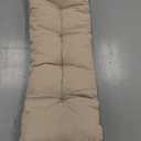 SUNROX LokGrip Non Slip Tufted Memory Foam Bench Cushion, FadeShield Water Resistant Durable Thicken Outdoor/Indoor Bench Seat Pads 54x16x4 inch, Cream