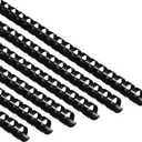 Yunsailing 150 Pack Plastic Binding Combs Plastic Binder Comb Ring 19 Ring Binding Spines Letter Size Spiral coils for Notebook Calendar(1/2 in,Black)