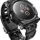 i-Blason Armorbox for Google Pixel Watch 2 Case With Band - Anti-Scratch, Adjustable, Shockproof Protective Sport Band for Pixel Watch (2023/2022), Black