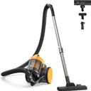 DUMOS Canister Vacuum Cleaner, 16Kpa Bagless Vacuum Cleaners for Home | Large 1.8L Dust Cup, HEPA Filter, 3 Cleaning Attachments for Hard Floor, Carpet, Upholstery & Stairs, Yellow