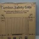 Cumbor 29.7-46" Baby Gate for Stairs, Toddler Safety Essentials for The House, Auto Close Dog Gate for Doorways, Mom's Choice Awards Winner-Easy Install Pressure Mounted Pet Gates for Dogs, White