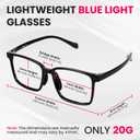 AMBEYE TR90 Blue Light Glasses - Bluelight Blocker Anti Eyestrain UV Protection Rectangle Frame & Clear Lens for Men Women (Black)
