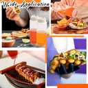 Singhoow 8 Pcs 32 oz Condiment Squeeze Bottles Restaurant Plastic Sauces Squeeze Ketchup Dispenser Inverted Refillable Large Clear Dressing Bottles for Restaurant Kitchen Catering