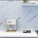 PeonyQueen Glossy Marble Contact Paper White Peel and Stick Wallpaper Marble Wallpaper Self-Adhesive Removable 23.6"x393" Wall Paper for Cabinets Bathroom Waterproof Wallpapers Modern Decorative