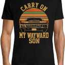 Carry On My Wayward Son Men's Crew Neck T-Shirt Black, 3 XL